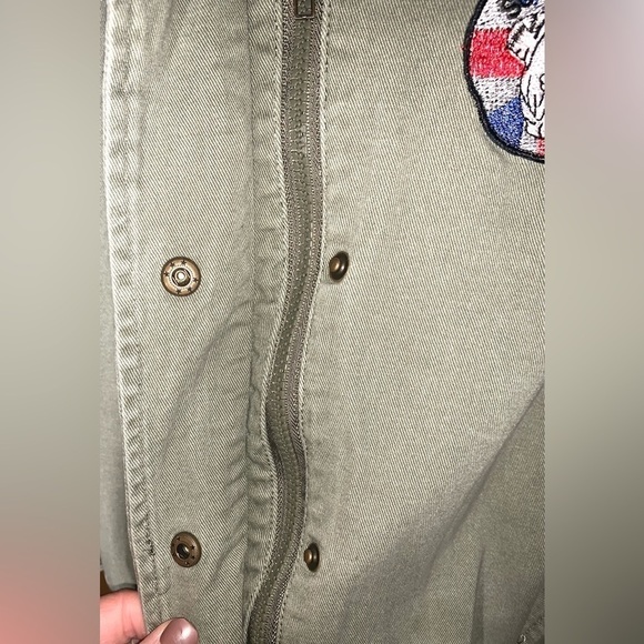 Ashley Outerwear hooded Army Jacket with patches XL - Picture 10 of 11